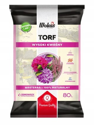 Torf wysoki kwaśny ph 3.5 - 4.5 Masterra 80L