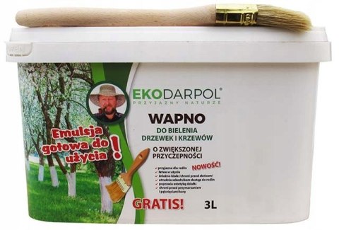 Wapno emulsja do bielenia drzewek 3 L + pędzel