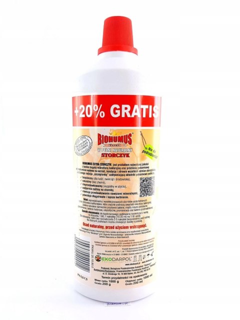 BIOHUMUS EXTRA Storczyk 1L+20% gratis ORYGINALNY