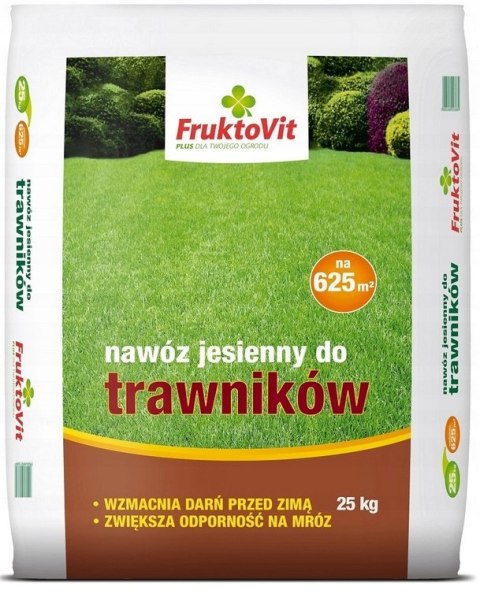 Nawóz Jesienny do Trawników Fruktovit PLUS Jesień Trawa Trawnik 25kg