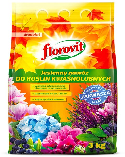 Nawóz Jesienny do roślin Kwaśnolubnych 3kg Florovit Jesień Kwaśnolubne