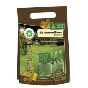 Nawóz jesienny do trawnika OGRÓD 2001 5 kg zagęszcza trawę na zimę