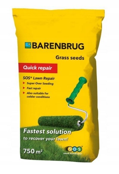 TRAWA REGENERACYJNA NA DOSIEWKĘ Barenbrug SOS Quick Repair 15kg LAWN REPAIR