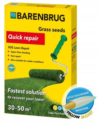 TRAWA REGENERACYJNA NA DOSIEWKĘ Barenbrug SOS Quick Repair 1kg LAWN REPAIR