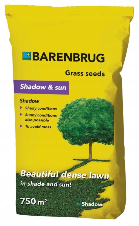 Trawa Barenbrug Shadow&Sun 15kg GĘSTA CIEMNOZIELONA MURAWA NA SŁOŃCE CIEŃ