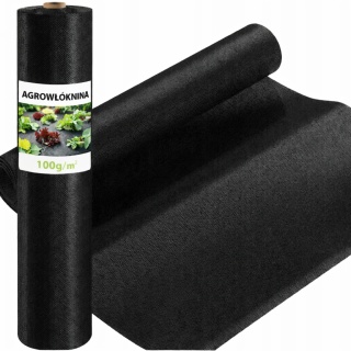 Agrowłóknina czarna 1,6x200m 100g/m2 DO Agro gruba czarna