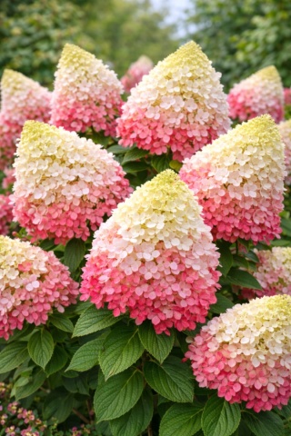 Hortensja bukietowa VANILLE-FRAISE 'Renhy' Hydrangea paniculata - Truskawkowo-śmietankowy blask w Twoim ogrodzie! Duża doniczka