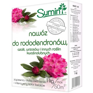 Nawóz do RODODENDRONÓW Azalii Magnolii SUMIN 1kg KWAŚNOLUBNE