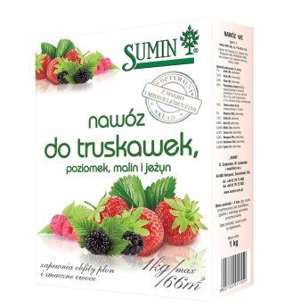 Nawóz do TRUSKAWEK Poziomek Malin SUMIN 1kg SMACZNE OWOCE